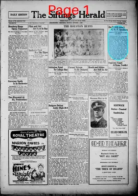 Page thumbnail for The Siftings Herald