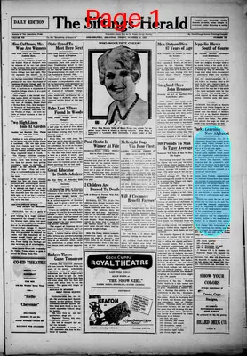 Page thumbnail for The Siftings Herald