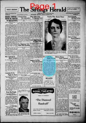 Page thumbnail for The Siftings Herald