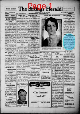 Page thumbnail for The Siftings Herald