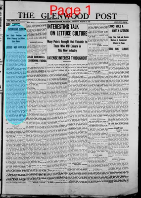 Page thumbnail for The Glenwood Post