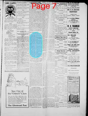 Page thumbnail for The Glenwood Post