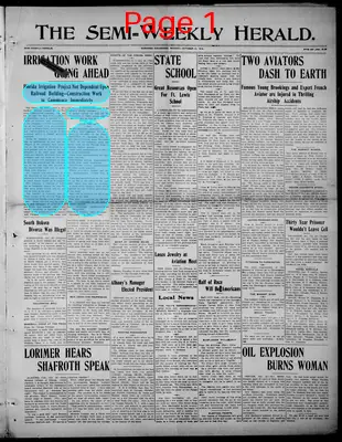 Page thumbnail for Semi Weekly Herald
