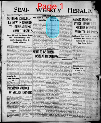 Page thumbnail for Semi Weekly Herald