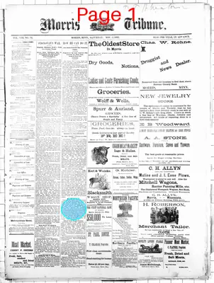 Page thumbnail for Morris Tribune