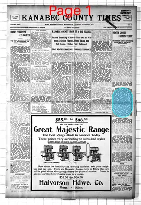 Page thumbnail for The Kanabec County Times