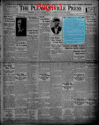 Page thumbnail for The Pleasantville Press