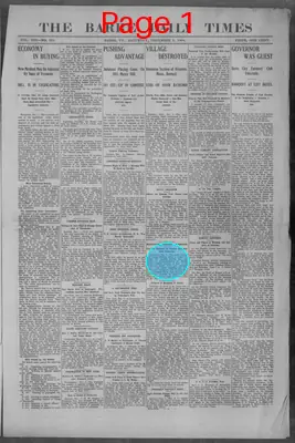 Page thumbnail for The Barre Daily Times