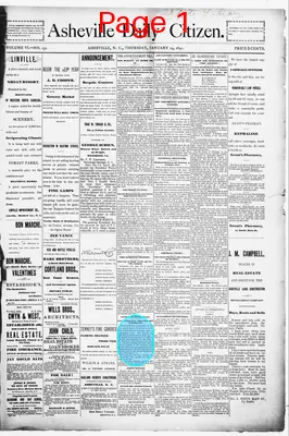 Page thumbnail for Asheville Daily Citizen