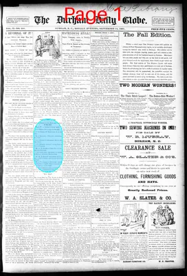 Page thumbnail for The Durham Daily Globe