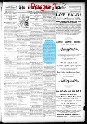 Page thumbnail for The Durham Daily Globe