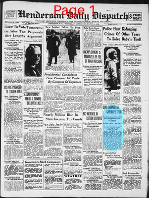 Page thumbnail for Henderson Daily Dispatch