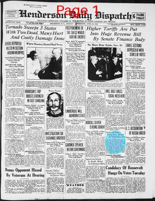 Page thumbnail for Henderson Daily Dispatch