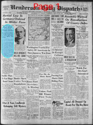 Page thumbnail for Henderson Daily Dispatch