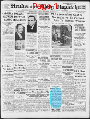 Page thumbnail for Henderson Daily Dispatch