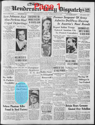 Page thumbnail for Henderson Daily Dispatch