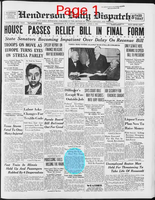 Page thumbnail for Henderson Daily Dispatch