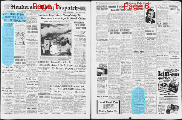Page thumbnail for Henderson Daily Dispatch