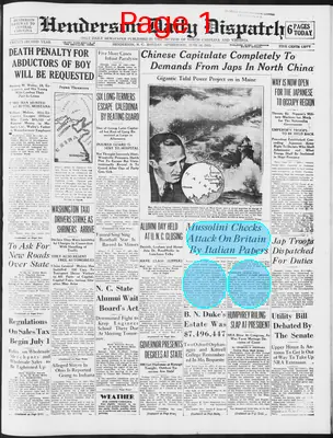 Page thumbnail for Henderson Daily Dispatch