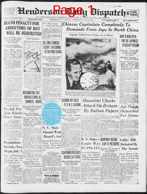 Page thumbnail for Henderson Daily Dispatch