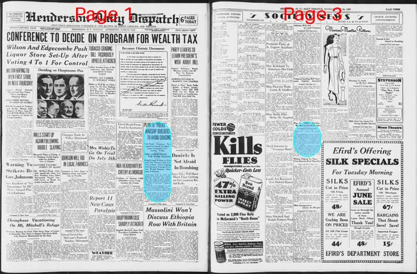 Page thumbnail for Henderson Daily Dispatch