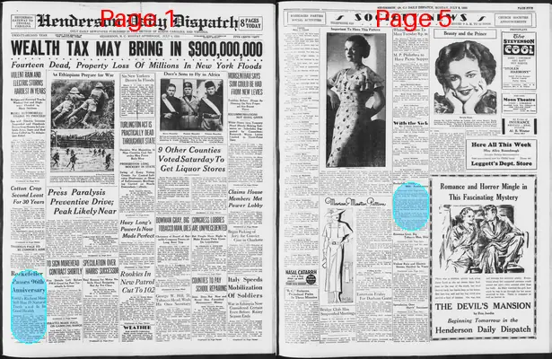 Page thumbnail for Henderson Daily Dispatch