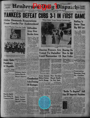 Page thumbnail for Henderson Daily Dispatch