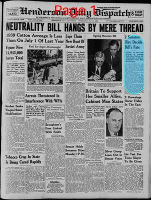 Page thumbnail for Henderson Daily Dispatch