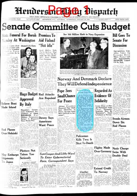 Page thumbnail for Henderson Daily Dispatch