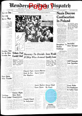 Page thumbnail for Henderson Daily Dispatch