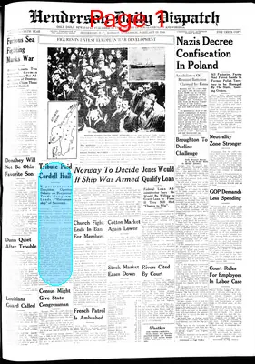 Page thumbnail for Henderson Daily Dispatch
