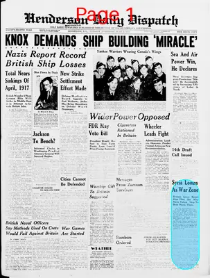 Page thumbnail for Henderson Daily Dispatch