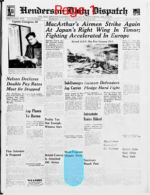 Page thumbnail for Henderson Daily Dispatch