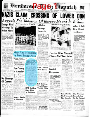 Page thumbnail for Henderson Daily Dispatch