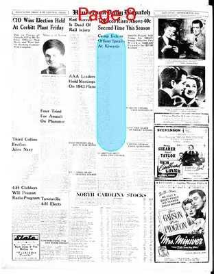 Page thumbnail for Henderson Daily Dispatch