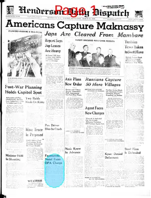 Page thumbnail for Henderson Daily Dispatch
