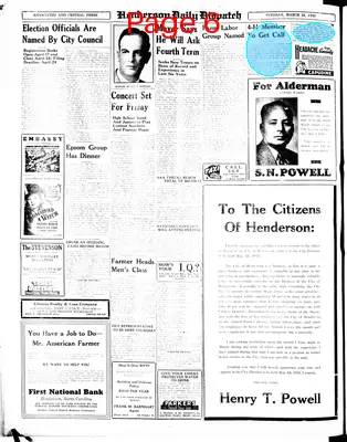 Page thumbnail for Henderson Daily Dispatch