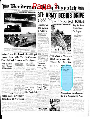Page thumbnail for Henderson Daily Dispatch