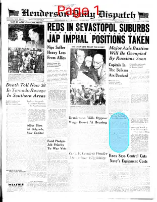 Page thumbnail for Henderson Daily Dispatch