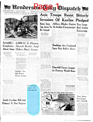 Page thumbnail for Henderson Daily Dispatch