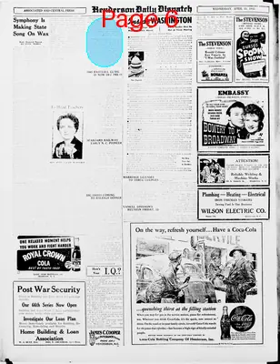 Page thumbnail for Henderson Daily Dispatch