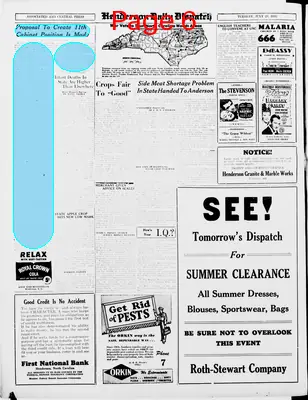 Page thumbnail for Henderson Daily Dispatch