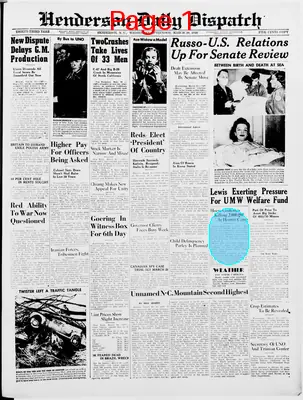 Page thumbnail for Henderson Daily Dispatch
