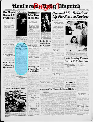 Page thumbnail for Henderson Daily Dispatch