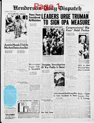 Page thumbnail for Henderson Daily Dispatch