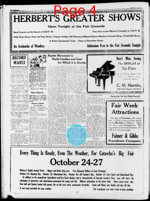 Page thumbnail for Hickory Daily Record