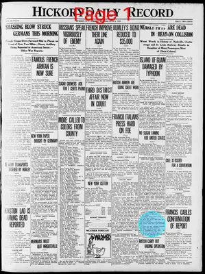 Page thumbnail for Hickory Daily Record