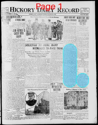 Page thumbnail for Hickory Daily Record