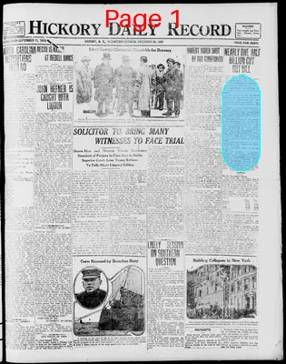 Page thumbnail for Hickory Daily Record