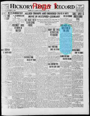 Page thumbnail for Hickory Daily Record